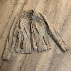 Maurices Light Brown Leather Jacket